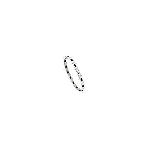 【並行輸入品】メンズのステンレススチールブレスレットブラックゴムアクセント、8インチLong Sabrina Silver Stainlessの画像