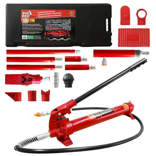 油圧ボディ修理キッド　10t 並行輸入品】BIG RED 10トン ポルタパワーキット 17個 油圧ラム自動車