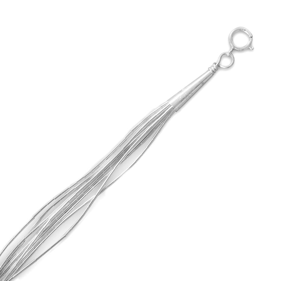 【並行輸入品】リキッドシルバーネックレス 10ストランド スターリングシルバー 米国製, 金属 AzureBella Jewelry Liquiの画像