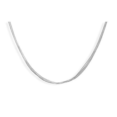 【並行輸入品】5 strand液体シルバーネックレススターリングシルバー? ?Made in the USA AzureBella Jewelr_4