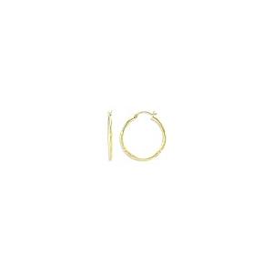 【並行輸入品】14?Kイエローゴールドフープダイヤモンドカットデザインイヤリング75?" 14K YELLOW GOLD HOOP DIAMONの画像