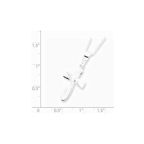 【並行輸入品】スターリングシルバークロスネックレス 18インチ 春リング 925 Sterling Silver Polished Open_4