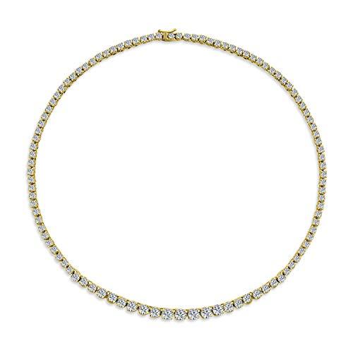 【並行輸入品】[Bling Jewelry] 古典的な伝統的なブライダルキュービックジルコニアは、女性の結婚式のプロムページェント14Kゴールド_1