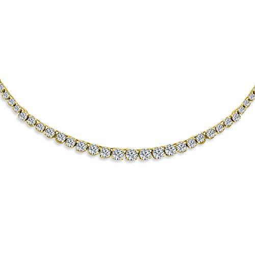 【並行輸入品】[Bling Jewelry] 古典的な伝統的なブライダルキュービックジルコニアは、女性の結婚式のプロムページェント14Kゴールド_4
