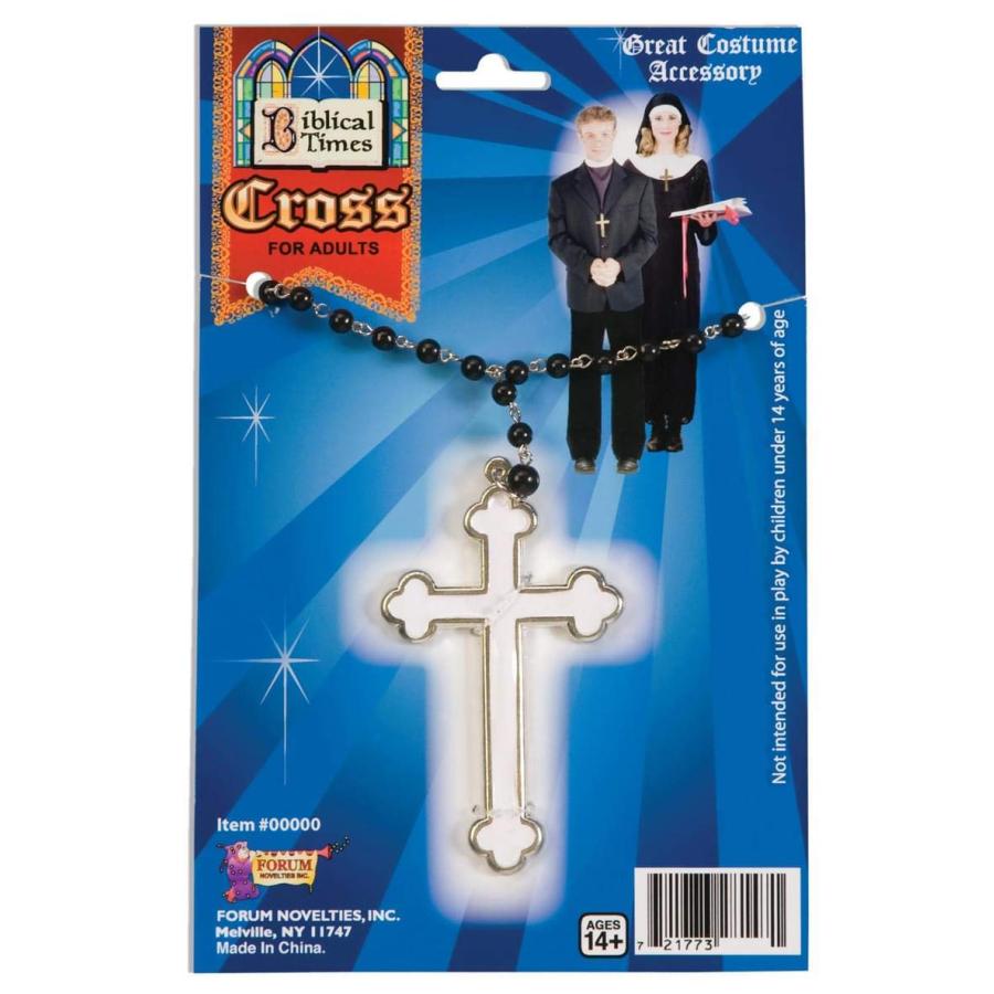 【並行輸入品】[Forum Novelties] ホワイトクロスネックレス Forum Novelties White Cross Neckla | 