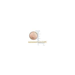 【並行輸入品】14kイエローゴールドフォルサントナチェーンネックレス、3.1mm、24" Jewelry Affairs 14k Yellowの画像