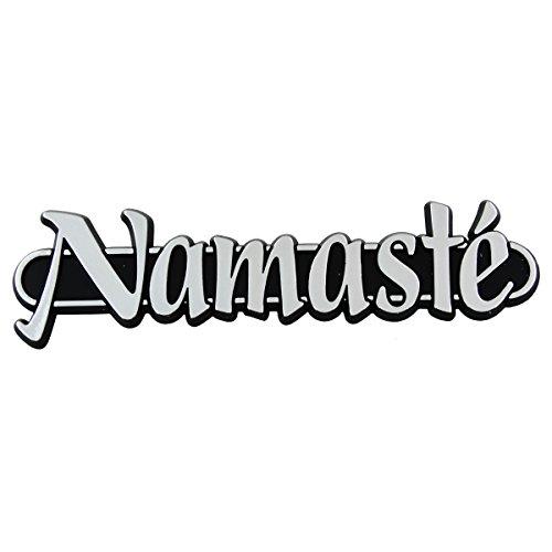 【並行輸入品】Namaste Plastic Auto Emblem   [Silver][5'' x 1 1/4'']の画像