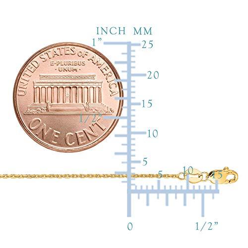 【並行輸入品】[JewleryAffairs] 10kイエローゴールドケーブルリンクチェーンネックレス、1.1mm、16 " Jewelry A_4