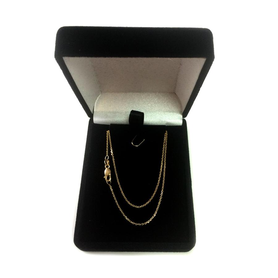 【並行輸入品】[JewleryAffairs] 10kイエローゴールドケーブルリンクチェーンネックレス、1.1mm、16 " Jewelry A_9