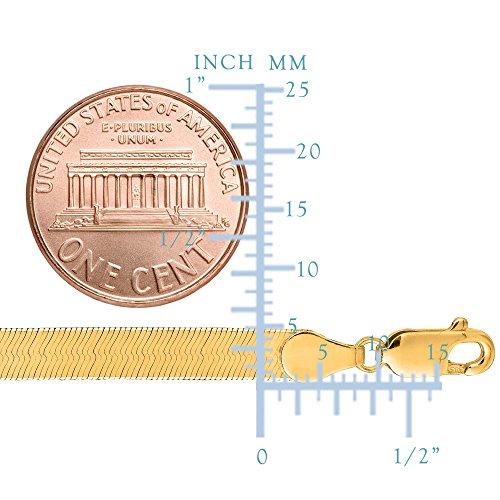 【並行輸入品】14kイエローゴールドインペリアルヘリンボーンチェーンブレスレット、5.0mm、8 " Jewelry Affairs 14k Yの画像