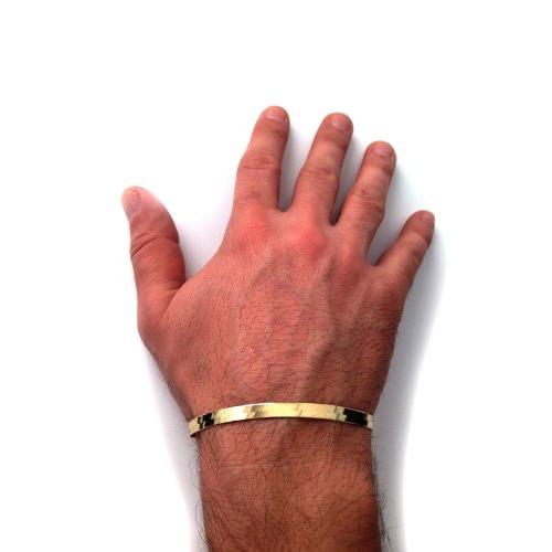 【並行輸入品】14kイエローゴールドインペリアルヘリンボーンチェーンブレスレット、5.0mm、8 " Jewelry Affairs 14k Yの画像