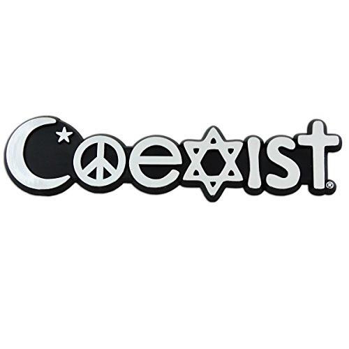 【並行輸入品】Coexist Plastic Auto Emblem   [Silver][5'' x 1 3/4'']の画像