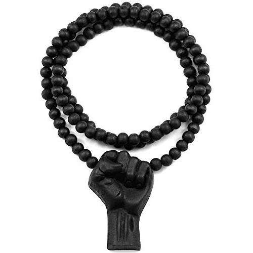 【並行輸入品】GWOOD天然木製ペンダントネックレス パワーフィスト GWOOD Power Fist Wood Pendant Freedomの画像
