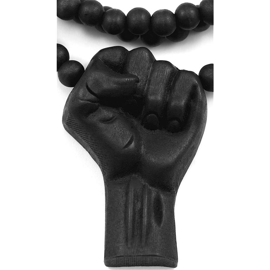 【並行輸入品】GWOOD天然木製ペンダントネックレス パワーフィスト GWOOD Power Fist Wood Pendant Freedomの画像