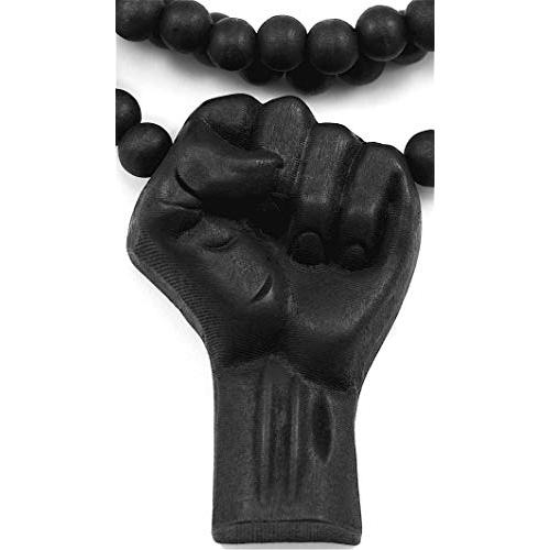 【並行輸入品】GWOOD天然木製ペンダントネックレス パワーフィスト GWOOD Power Fist Wood Pendant Freedomの画像