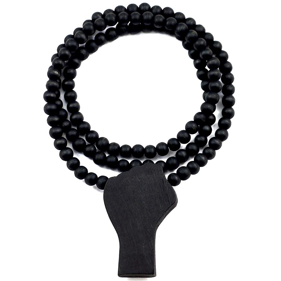 【並行輸入品】GWOOD天然木製ペンダントネックレス パワーフィスト GWOOD Power Fist Wood Pendant Freedomの画像