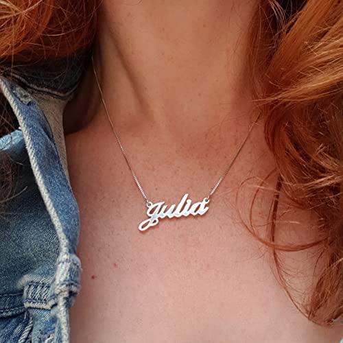【並行輸入品】925スターリングシルバーパーソナライズ名前ネックレス MYKA Personalized Classic Name Neck_4