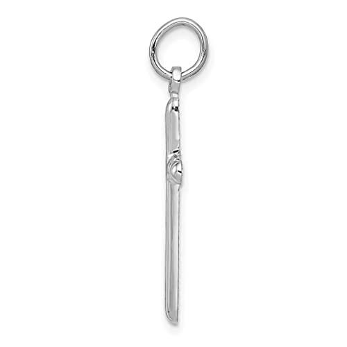 【並行輸入品】14K ホワイトゴールド 十字架 宗教的 ペンダント チャーム ネックレス ラテン ファインジュエリー 女性へのギフトに 14k_4