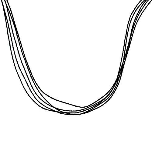 【並行輸入品】日本のシルクネックレス5ストランドブラック、スターリングシルバー留め金、18インチ Japanese Silk Necklaceの画像