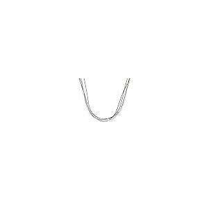 【並行輸入品】日本のシルクネックレス5ストランドブラック&シルバー、スターリングシルバー留め金、18インチ Japanese Silk Neckの画像