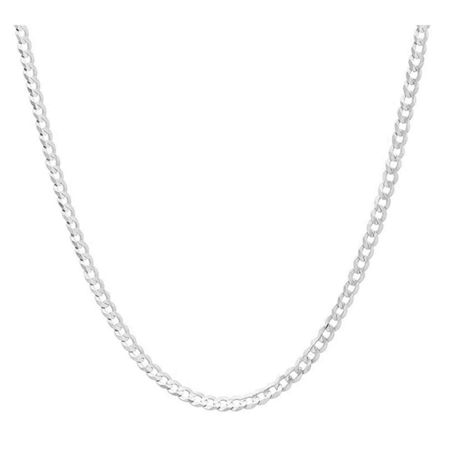 【並行輸入品】Adabele 1pc Real 925 Sterling Silver 1.2mm Curb Cable Chain Neckの画像