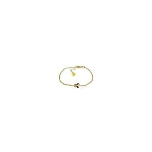 【並行輸入品】Galaxy Gold GG 14Kイエローゴールド ガーネットとシトリン バタフライブレスレット Galaxy Gold GGの画像