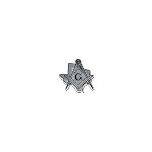【並行輸入品】Masonic Square and Compasses Texas Chrome Auto Emblemの画像