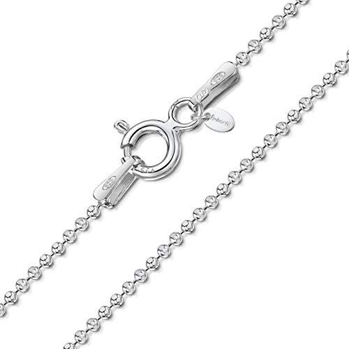 【並行輸入品】[Amberta] シルバー925 ボールチェーン ネックレス 幅1.2mm 長さ 36~90 cm (50cm) Amberta_1