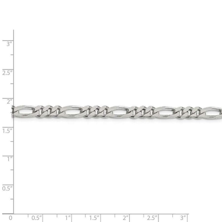 【並行輸入品】スターリングシルバーロジウムメッキ5.25?MMフィガロチェーンネックレス? ?長オプション: 20?24 925 Sterlin_3