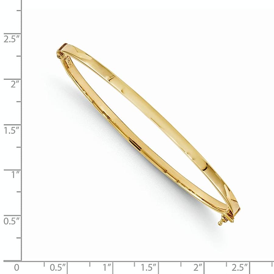 【並行輸入品】ICE CARATS 14Kイエローゴールド ヒンジ付きバングルブレスレット ファインジュエリー 女性へのギフトに, 7 inchの画像