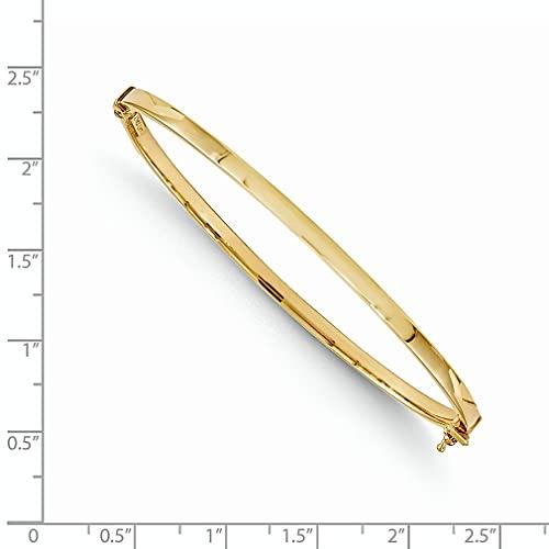 【並行輸入品】ICE CARATS 14Kイエローゴールド ヒンジ付きバングルブレスレット ファインジュエリー 女性へのギフトに, 7 inchの画像