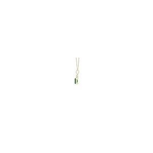 【並行輸入品】エメラルドカットのエメラルドペンダントとダイヤモンドトリオ|14Kイエローゴールド Angara Natural Emeraldの画像