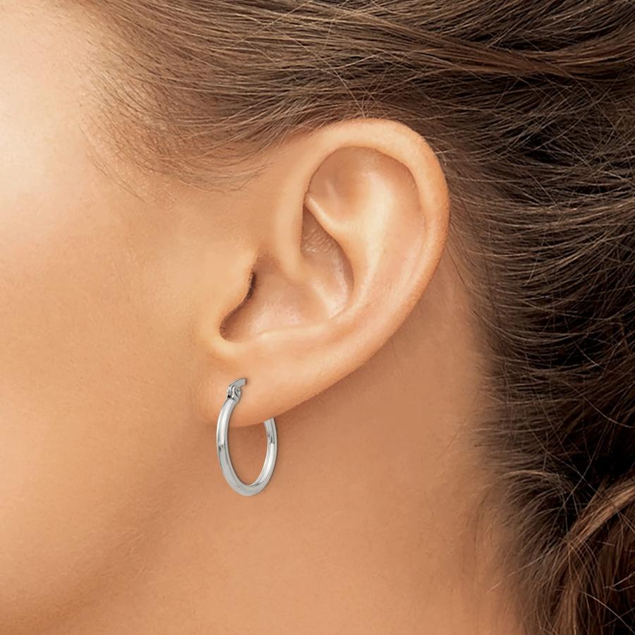 【並行輸入品】Stainless Steel Hoop Earrings 19.5MM Diameter_9