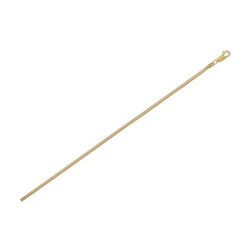【並行輸入品】厚さ2mm 14Kゴールドメッキ ソリッドスターリングシルバー 925 イタリアンラウンドスネークチェーンネックレス チョーカーブの画像