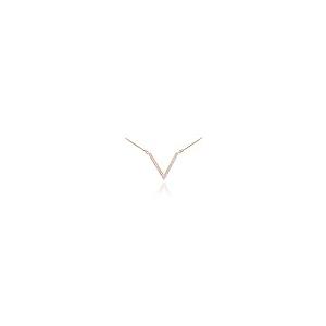 【並行輸入品】上品な14?KローズゴールドダイヤモンドVペンダントHigh Polishシェブロンネックレス Dainty 14k Rose Gの画像