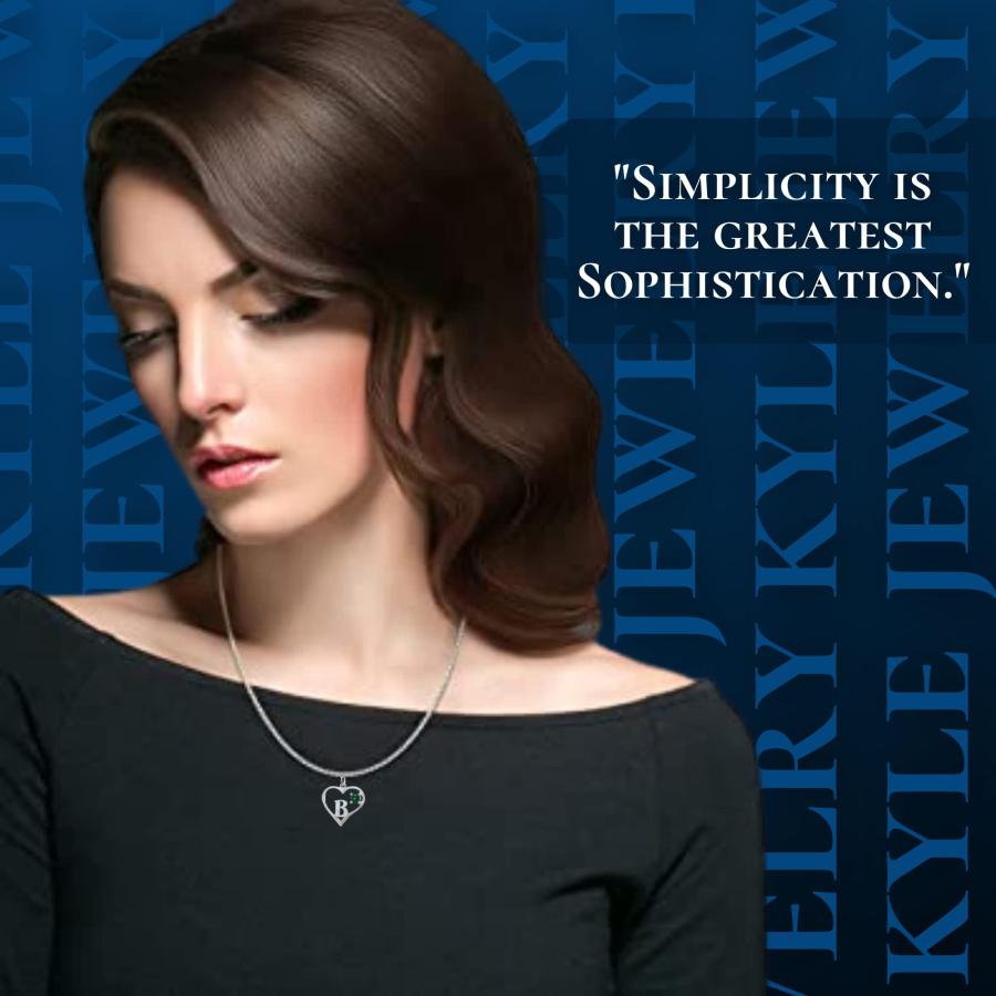 【並行輸入品】スターリングシルバー初期ペンダント文字Bネックレス シルバー Arbach’s Icy Jewelry Sterling Si_9