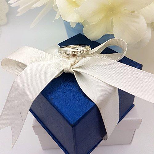 【並行輸入品】0.25カラットCTWスターリングシルバーホワイトラウンドダイヤモンドメンズチャネルセット結婚記念バンド1?/ 4?ct (USAの画像