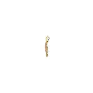 【並行輸入品】Iceカラット14 K 2つトーンイエローゴールドホワイトTurtleペンダントチャームネックレススライドSea Life Fin_5