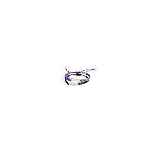 【並行輸入品】Infinity Friendship Bracelets Purple and Black Macrame Couples Bの画像