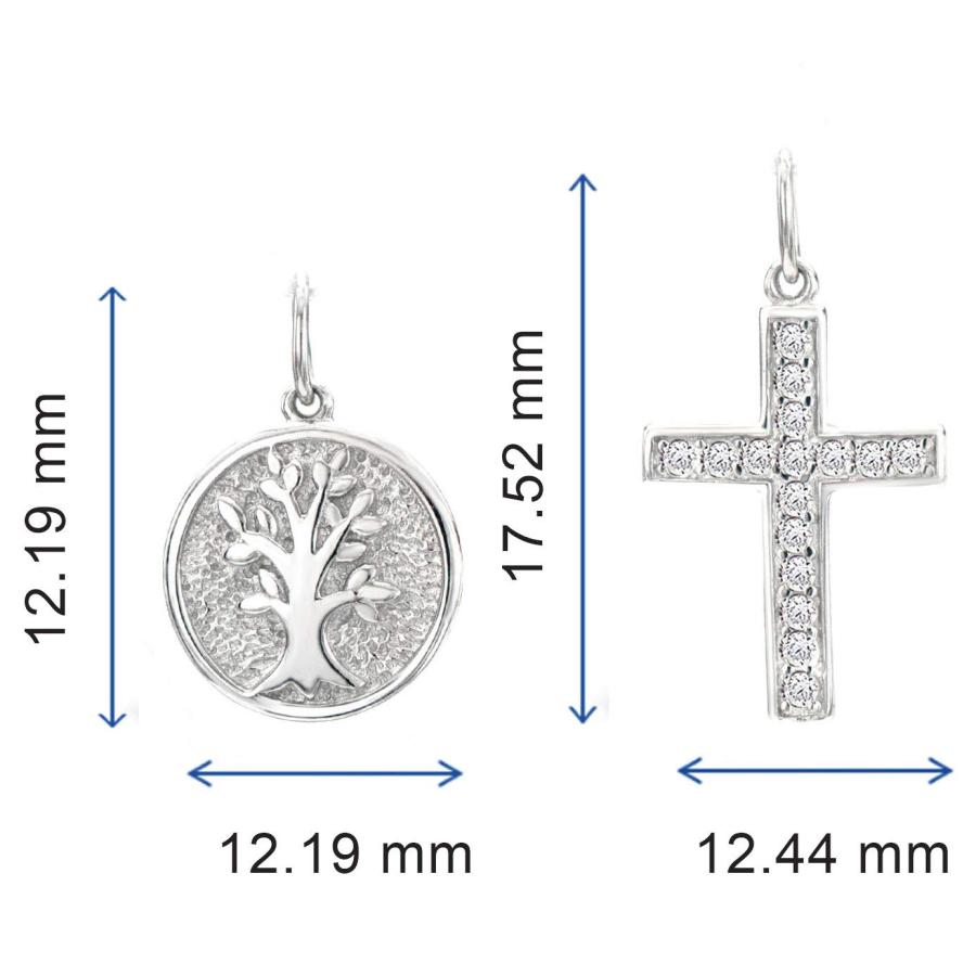 【並行輸入品】City of HopeスターリングシルバーダイヤモンドLargeクロス& Tree of Life連ネックレス( 1?/ 5?c_6