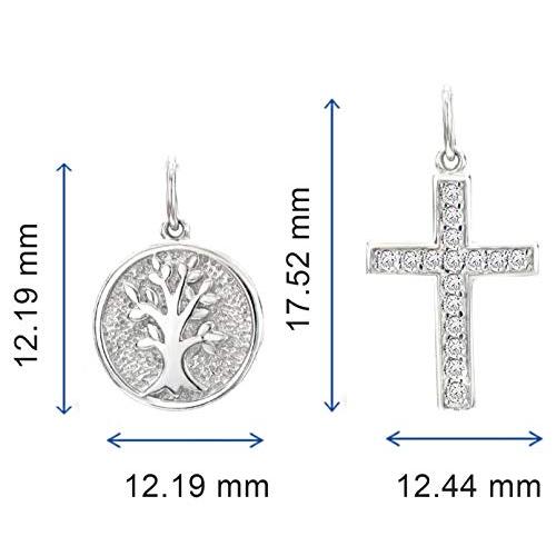 【並行輸入品】City of HopeスターリングシルバーダイヤモンドLargeクロス& Tree of Life連ネックレス( 1?/ 5?c_7