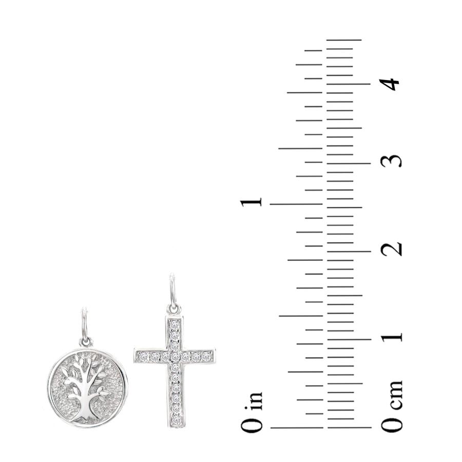 【並行輸入品】City of HopeスターリングシルバーダイヤモンドLargeクロス& Tree of Life連ネックレス( 1?/ 5?c_9