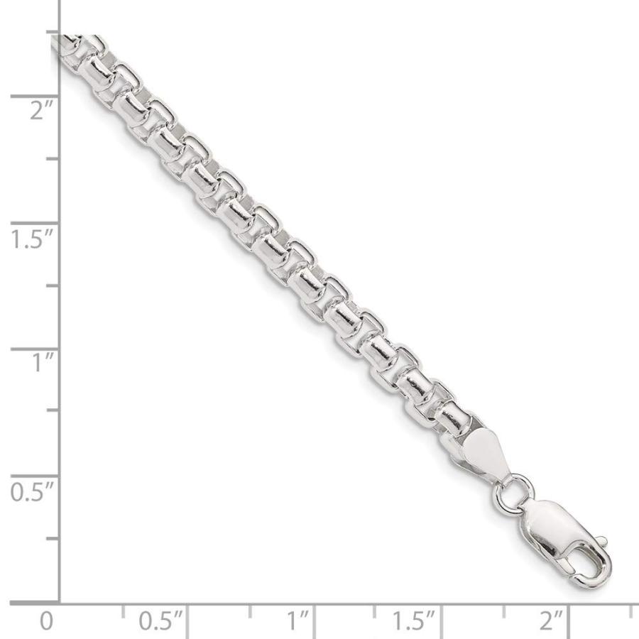 【並行輸入品】ソリッド925スターリングシルバー 5.20mm ラウンドボックスチェーンネックレス Solid 925 Sterling Silの画像