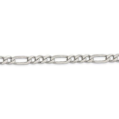 【並行輸入品】ソリッド925スターリングシルバー6.5?MMフィガロリンクチェーンネックレス? ?with安全ロックカニカンの画像
