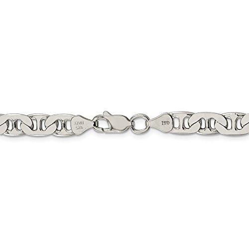【並行輸入品】ソリッド925スターリングシルバー6.5 MMアンカーMarinerリンクチェーンネックレス Solid 925 Sterlingの画像