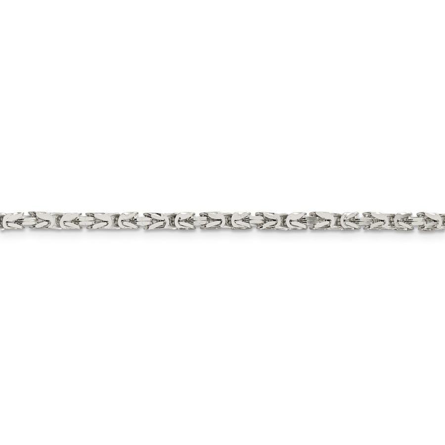 【並行輸入品】ソリッド925スターリングシルバー2.5 MMビザンチンチェーンネックレス Solid 925 Sterling Silver 2の画像