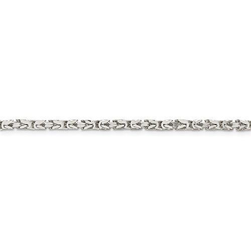 【並行輸入品】ソリッド925スターリングシルバー2.5 MMビザンチンチェーンネックレス Solid 925 Sterling Silver 2の画像