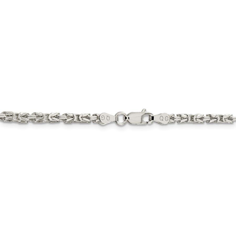 【並行輸入品】ソリッド925スターリングシルバー2.5 MMビザンチンチェーンネックレス Solid 925 Sterling Silver 2の画像