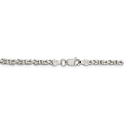 【並行輸入品】ソリッド925スターリングシルバー2.5 MMビザンチンチェーンネックレス Solid 925 Sterling Silver 2の画像