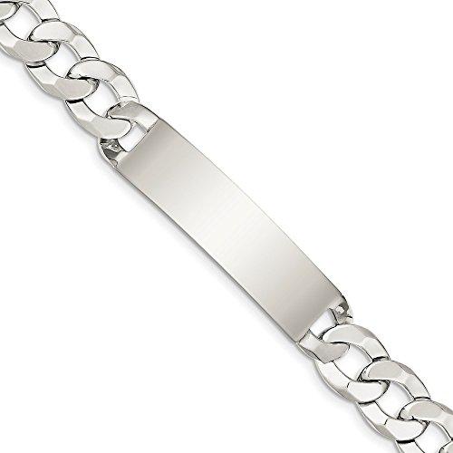 【並行輸入品】ソリッド925スターリングシルバー 刻印可能プレートIDブレスレット   安全なロブスターロッククラスプ付き 7.5インチ, 7.の画像